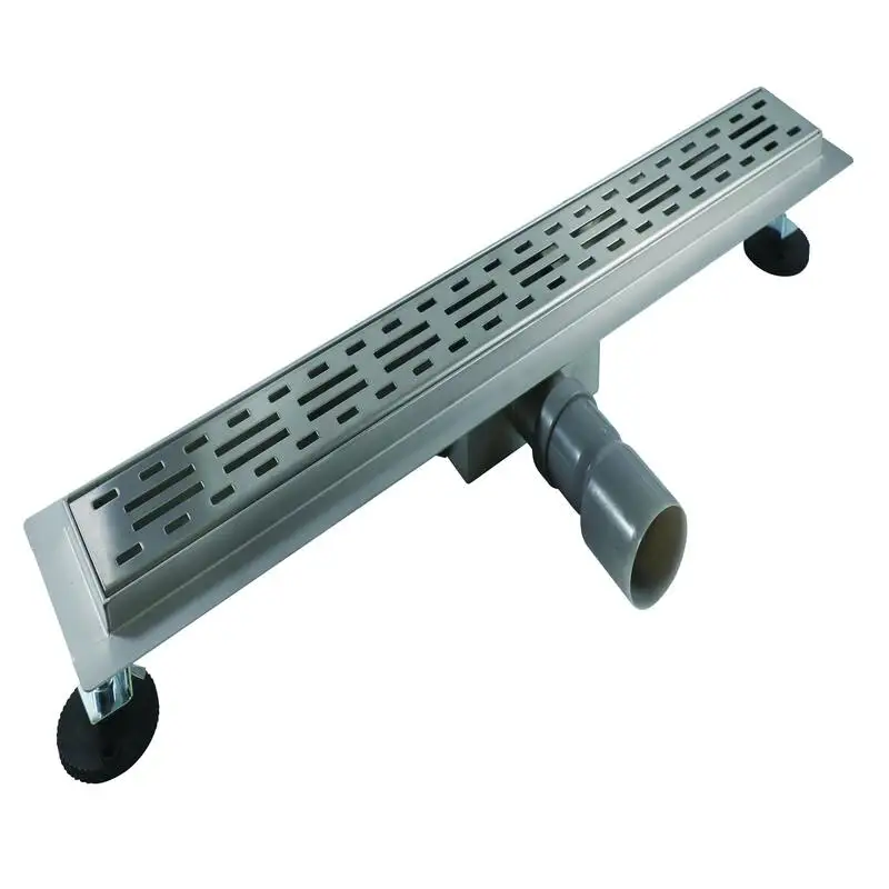 Linear Shower Drain with Vertical Outlet - linear shower drain by Movanty, 304 stainless steel bathroom drainage manufacturer