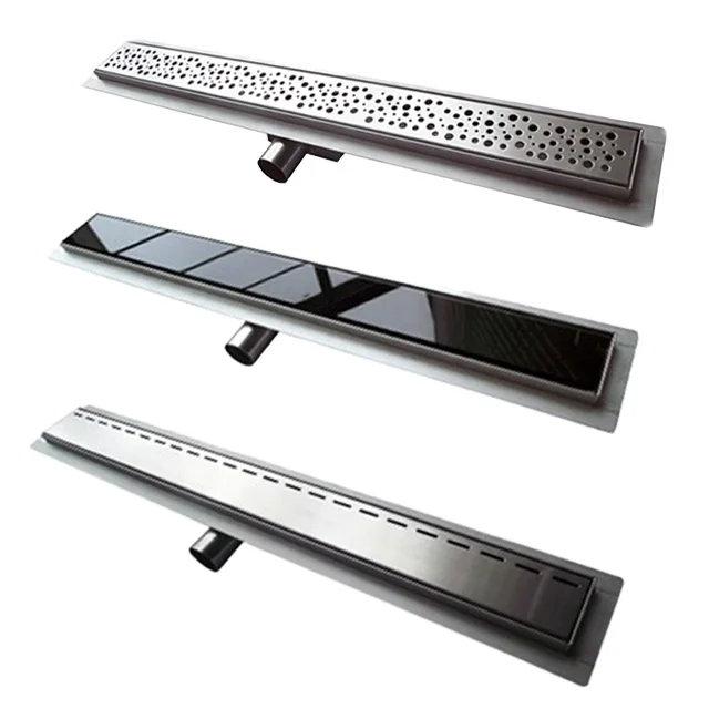 360 Degree Adjustable Linear Shower Drain 20 Inch Strainer - linear shower drain by Movanty, 304 stainless steel bathroom drainage manufacturer