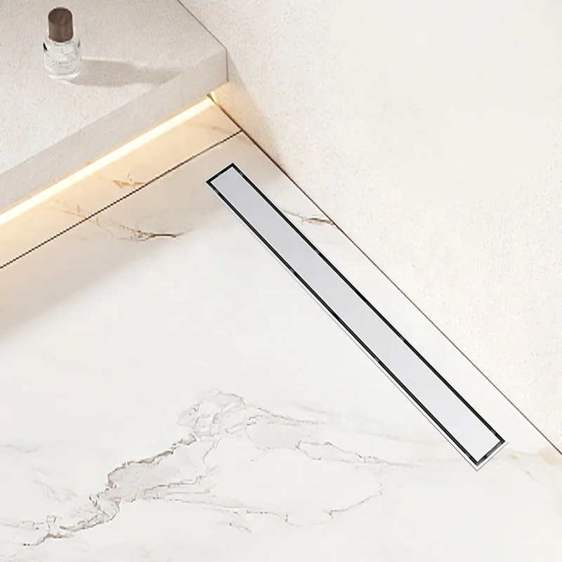 360 Degree Adjustable Linear Shower Drain 20 Inch Strainer - linear shower drain by Movanty, 304 stainless steel bathroom drainage manufacturer