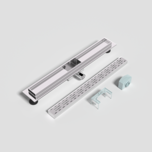 Linear Shower Drain with Vertical Outlet Bathroom - linear shower drain by Movanty, 304 stainless steel bathroom drainage manufacturer