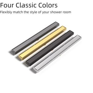 Tile Insert Linear Shower Drain 24 Inch Rectangular - tile insert linear shower drain by Movanty, 304 stainless steel bathroom drainage manufacturer