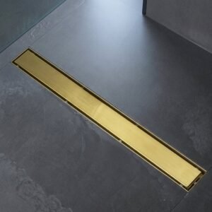 Gold 304 Stainless Steel Linear Shower Drain 12 Inch Hotel - linear shower drain by Movanty, 304 stainless steel bathroom drainage manufacturer