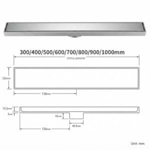 Gold 304 Stainless Steel Linear Shower Drain 12 Inch Hotel - linear shower drain by Movanty, 304 stainless steel bathroom drainage manufacturer