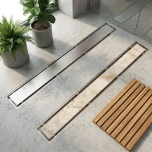 32mm Pop Up Linear Floor Drain Push Button Push to Pop - floor drain by Movanty, 304 stainless steel bathroom drainage manufacturer