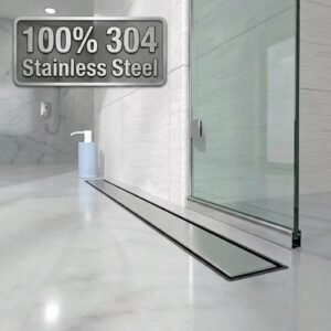 Tile Insert Linear Shower Drain Concealed Invisible - tile insert linear shower drain by Movanty, 304 stainless steel bathroom drainage manufacturer