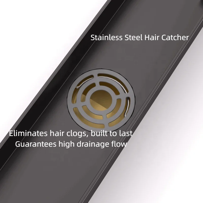 304 Stainless Steel Linear Shower Drain 2mm Rectangular - linear shower drain by Movanty, 304 stainless steel bathroom drainage manufacturer