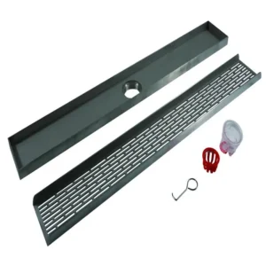 Chrome Stainless Steel Linear Shower Drain Brushed - linear shower drain by Movanty, 304 stainless steel bathroom drainage manufacturer