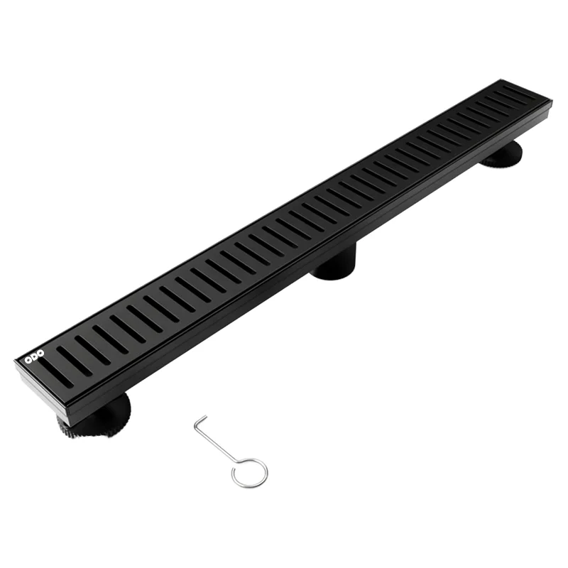 Chrome Stainless Steel Linear Shower Drain Rectangular - linear shower drain by Movanty, 304 stainless steel bathroom drainage manufacturer