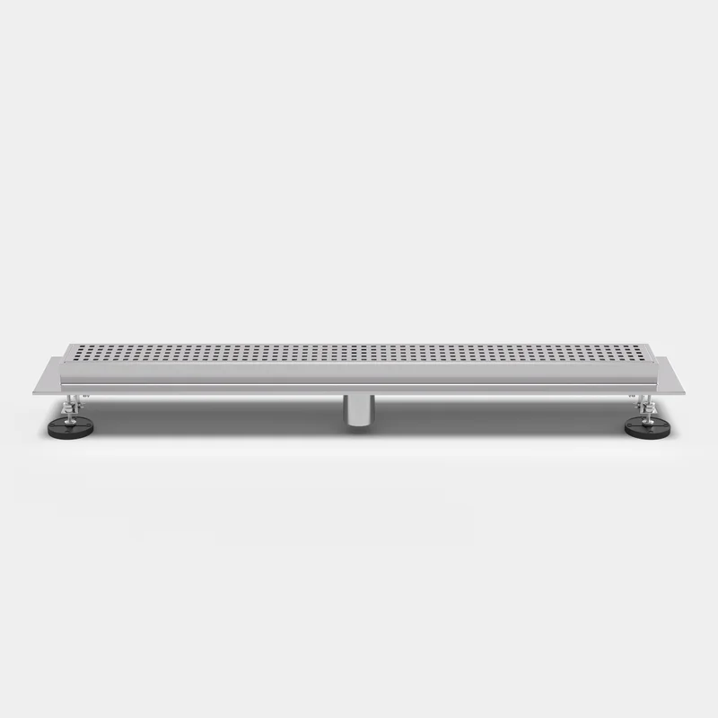 Chrome Stainless Steel Linear Shower Drain Rectangular - linear shower drain by Movanty, 304 stainless steel bathroom drainage manufacturer