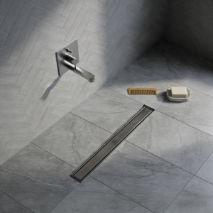 Tile Insert Linear Shower Drain Invisible Stainless Steel - tile insert linear shower drain by Movanty, 304 stainless steel bathroom drainage manufacturer