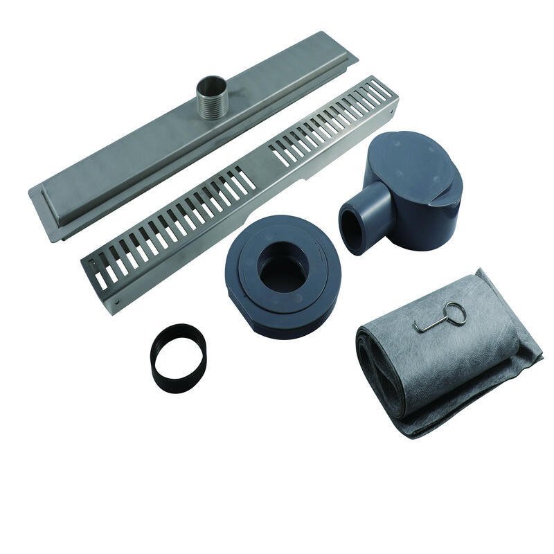 Tile Insert Linear Shower Drain Rectangular Embedded - tile insert linear shower drain by Movanty, 304 stainless steel bathroom drainage manufacturer