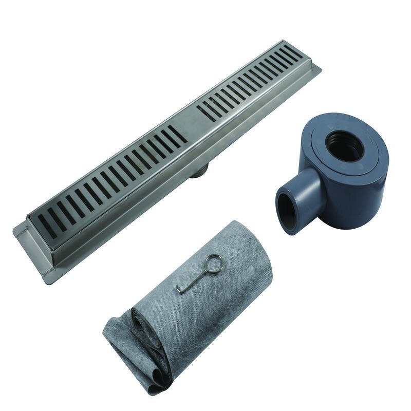 Tile Insert Linear Shower Drain Rectangular Embedded - tile insert linear shower drain by Movanty, 304 stainless steel bathroom drainage manufacturer