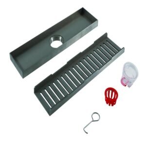 Black Stainless Steel Linear Shower Drain Bathroom - linear shower drain by Movanty, 304 stainless steel bathroom drainage manufacturer