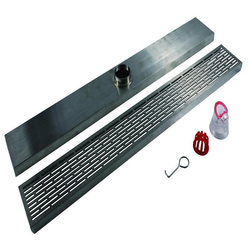 Stainless Steel Linear Shower Drain Rectangular - linear shower drain by Movanty, 304 stainless steel bathroom drainage manufacturer