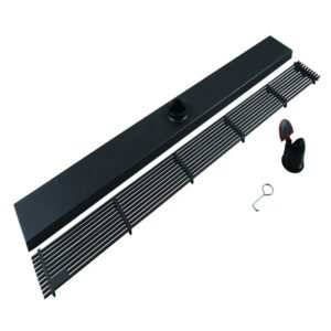 Linear Shower Drain with Vertical Outlet - linear shower drain by Movanty, 304 stainless steel bathroom drainage manufacturer