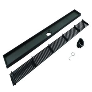 Linear Shower Drain with Vertical Outlet Easy to Install - linear shower drain by Movanty, 304 stainless steel bathroom drainage manufacturer
