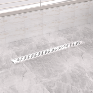 Linear Shower Drain with Vertical Outlet - linear shower drain by Movanty, 304 stainless steel bathroom drainage manufacturer
