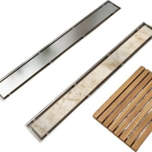 32mm Pop Up Linear Shower Drain Push Button Push to Pop